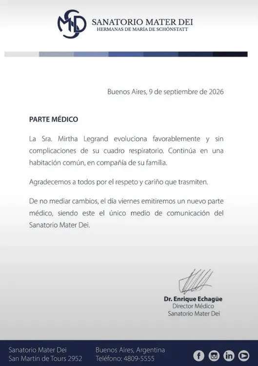 parte medico mirta